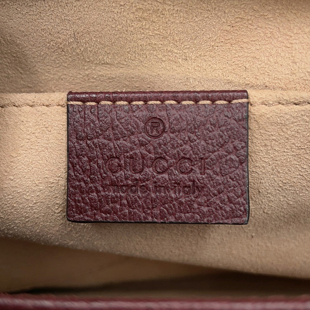 GUCCI Ophidia ChainShoulder Bag Bordeaux503877 Leather Size Small