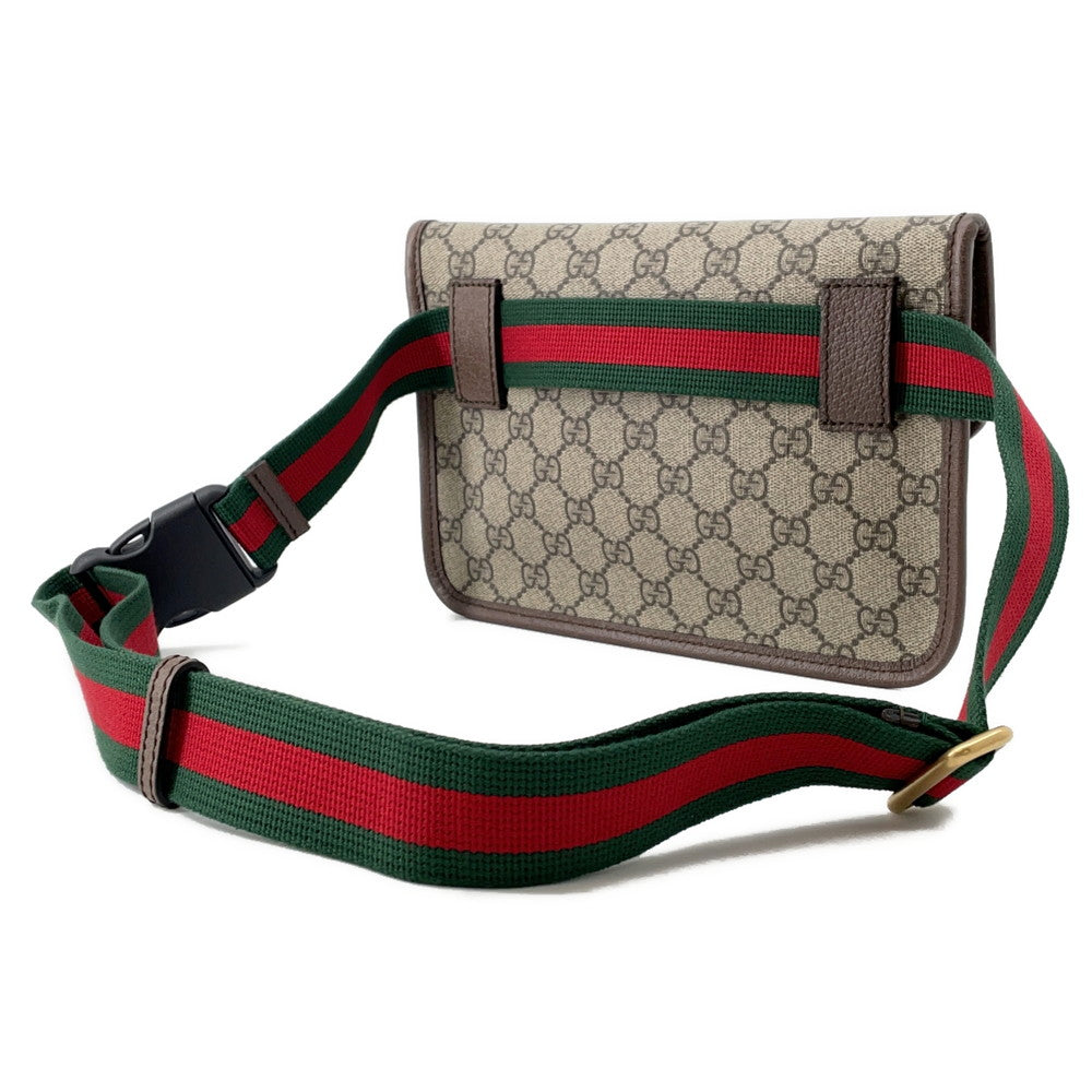 GUCCI GG Supreme Neo Vintage Waist Bag Brown493930 PVC Canvas