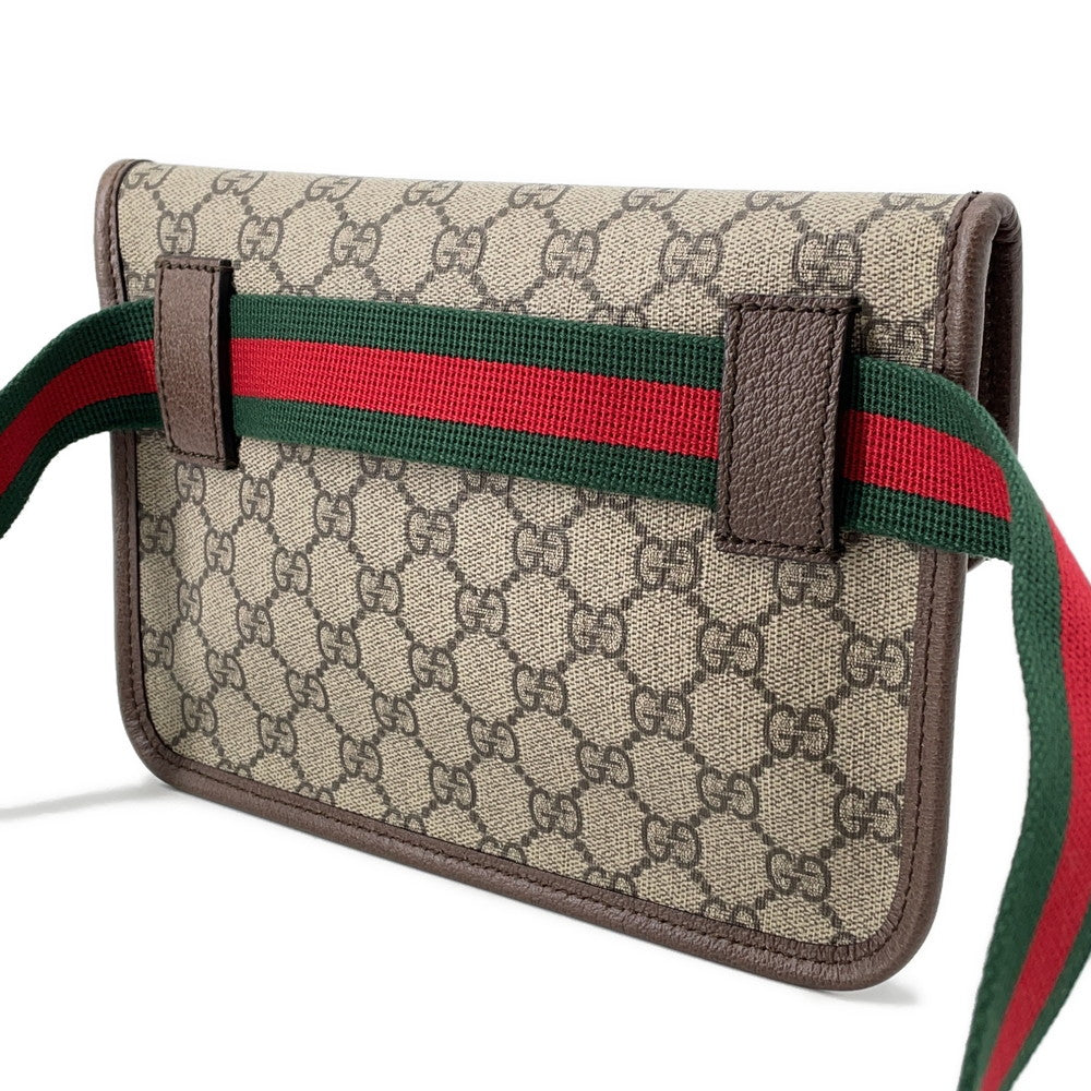 GUCCI GG Supreme Neo Vintage Waist Bag Brown493930 PVC Canvas