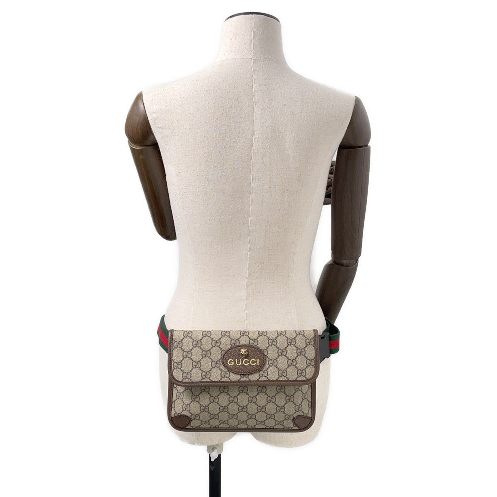 GUCCI GG Supreme Neo Vintage Waist Bag Brown493930 PVC Canvas