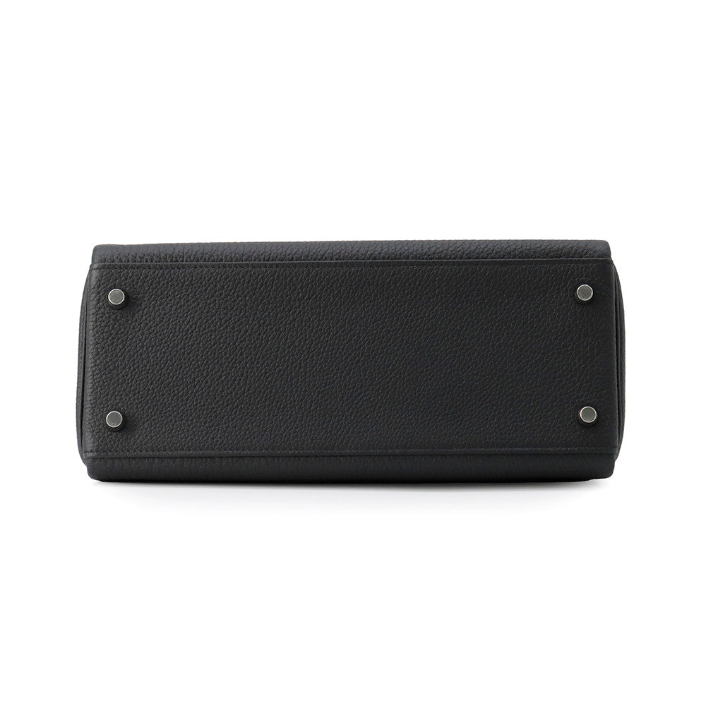 HERMES Kelly Retourne Black Togo Leather Size 28