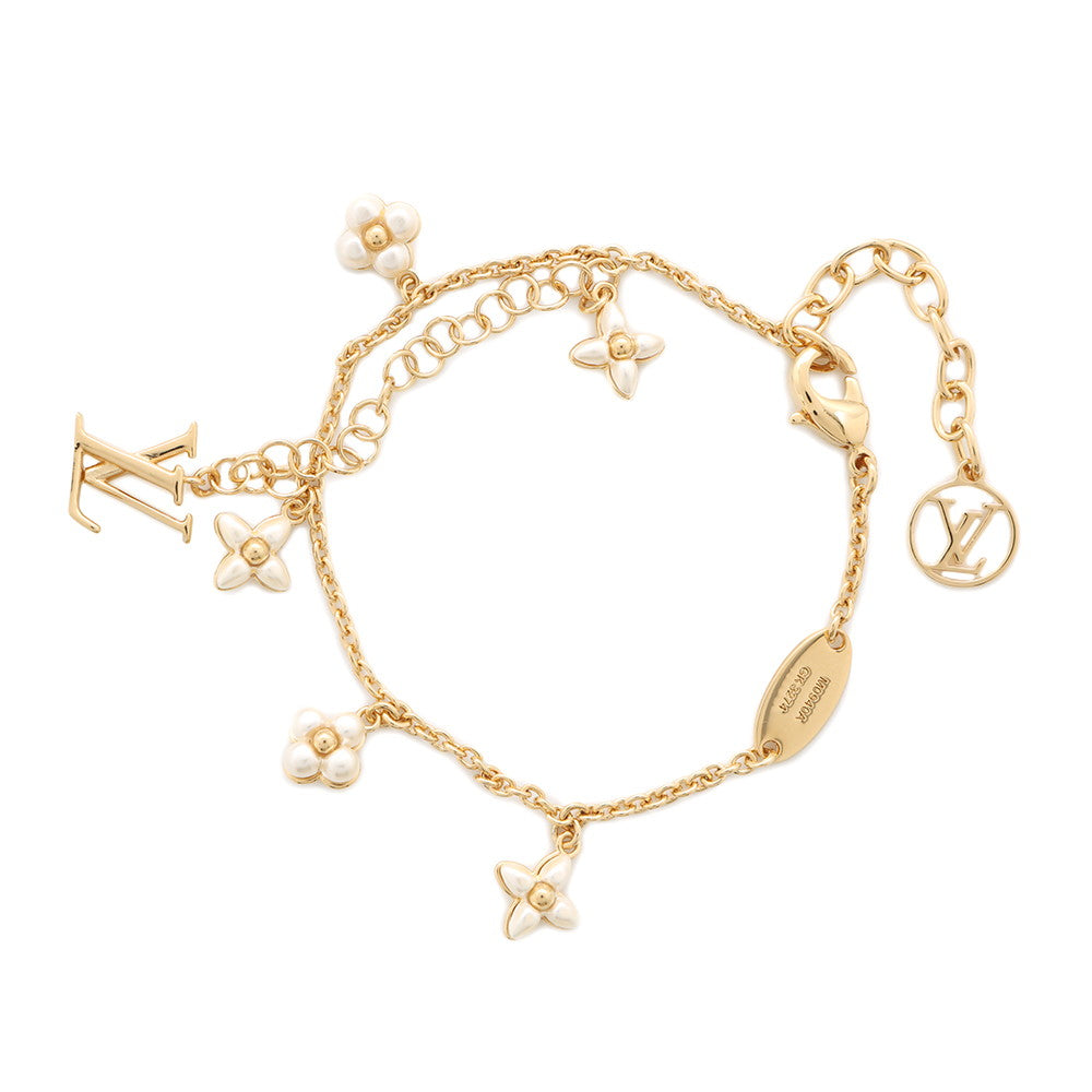 LOUIS VUITTON Bracelet・LV Flora Gram BlancM0940A Metal Beads