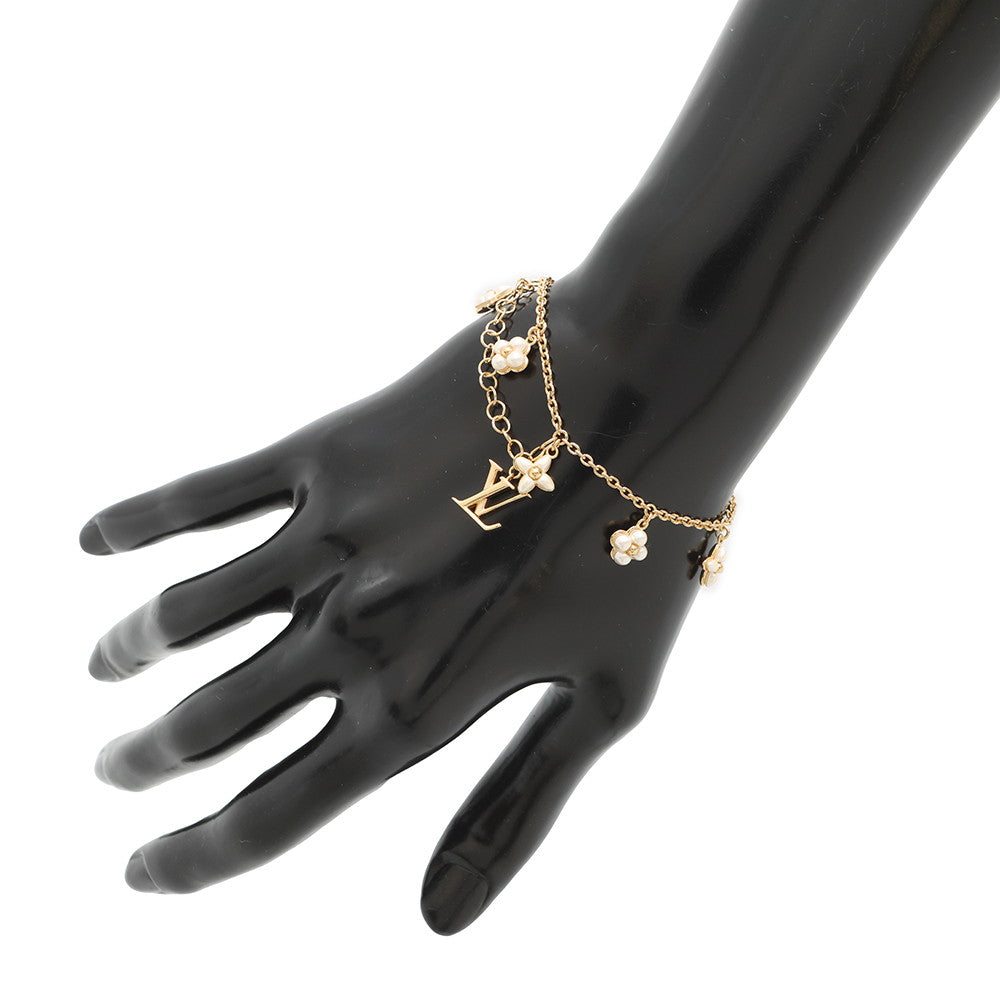 LOUIS VUITTON Bracelet・LV Flora Gram BlancM0940A Metal Beads