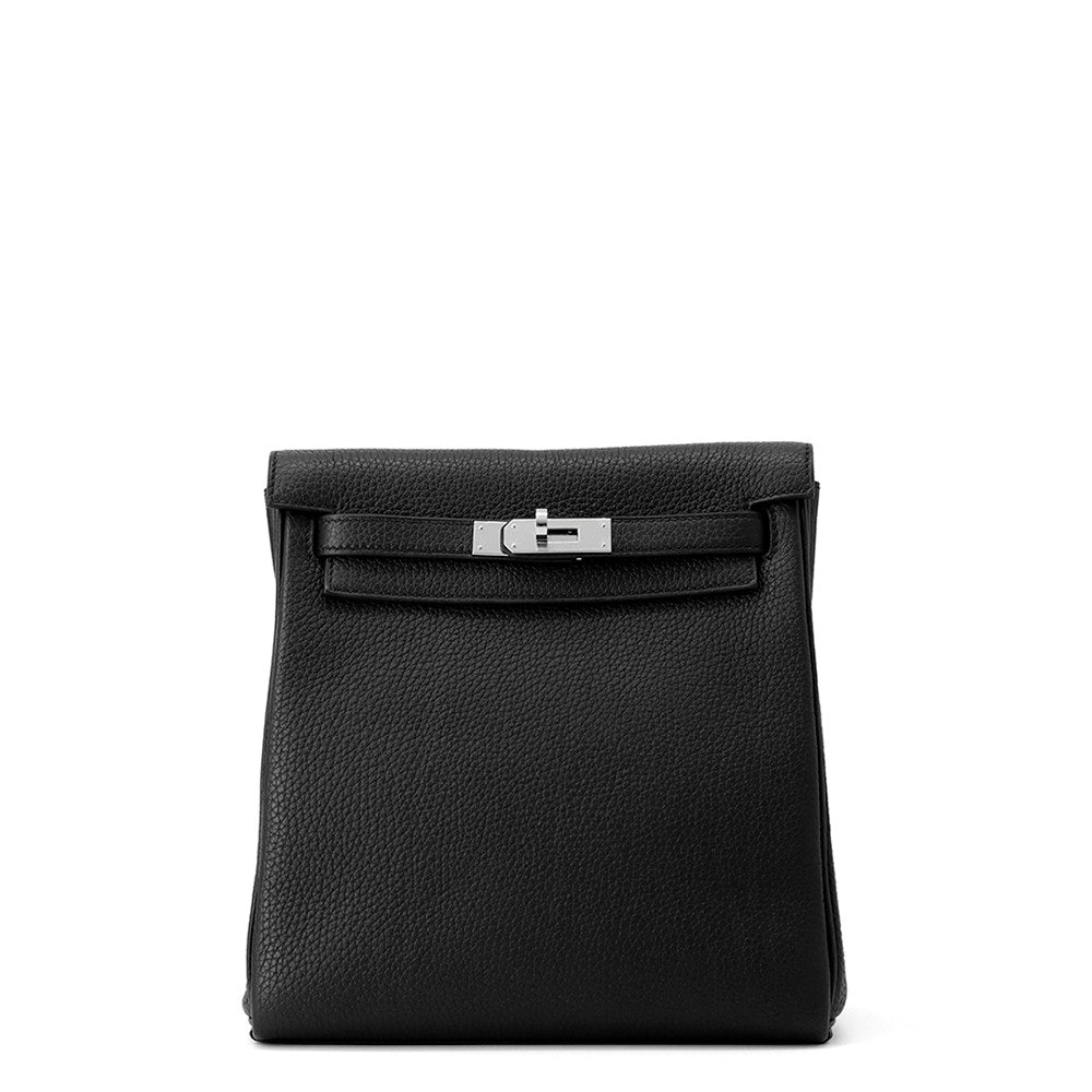 HERMES Kelly Ad Black Togo Leather Size PM
