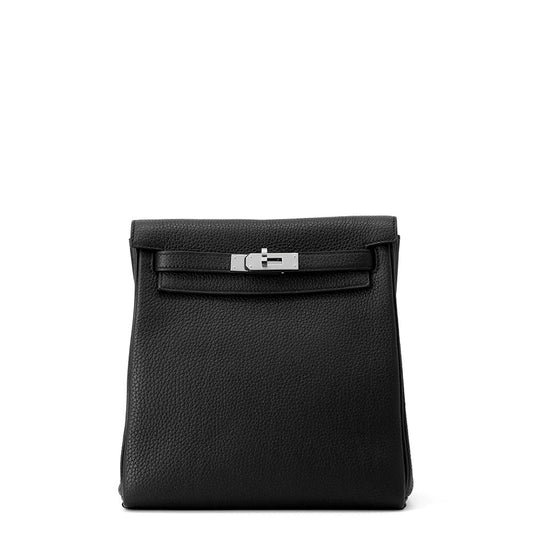 HERMES Kelly Ad Black Togo Leather Size PM