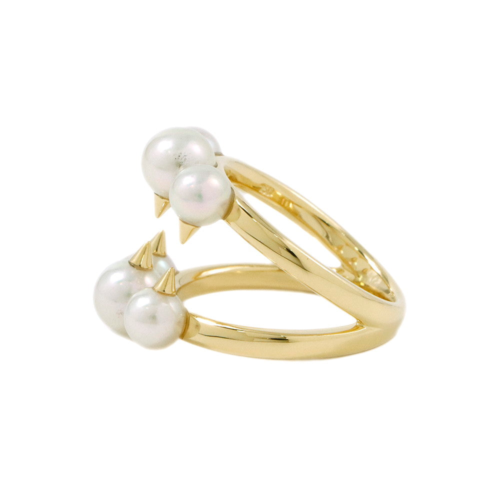 TASAKI Danger Signature Pearl Ring Size #13R-4497-18KYG K18YG Akoya Pearl