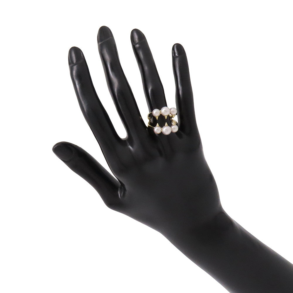 TASAKI Danger Signature Pearl Ring Size #13R-4497-18KYG K18YG Akoya Pearl