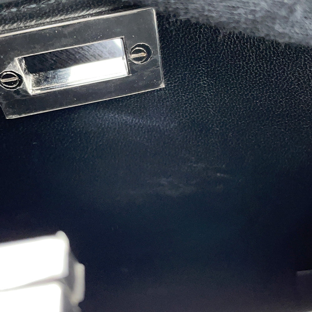 FENDI Peekaboo CrystalFF Handbag 2WAY Black8BN335 suede Size Petit