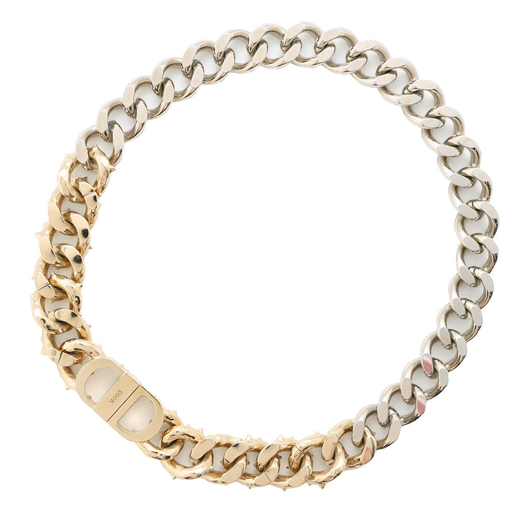 Dior CDIcon Chain Necklace Gold/SilverN2060HOMMT Metal