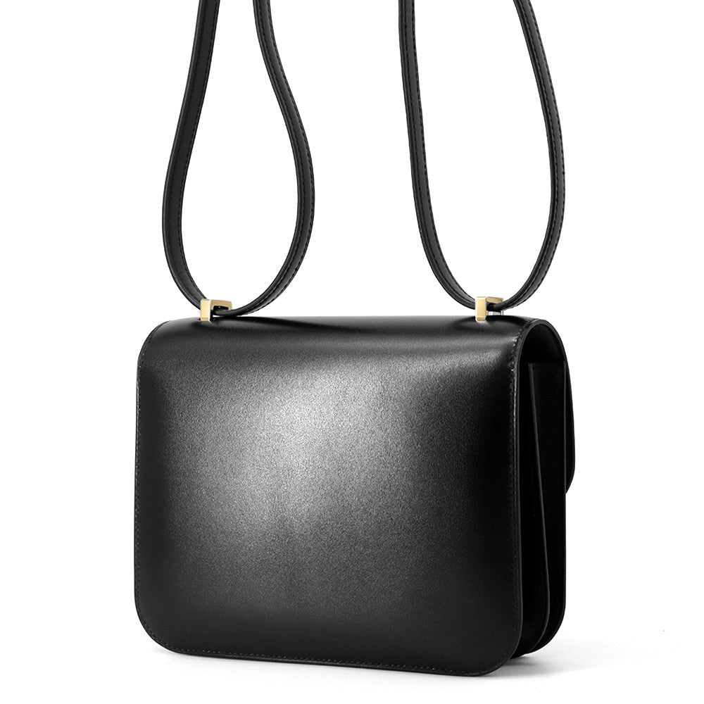 HERMES Constance 3 Miroir Black Box Calf Leather Size Mini