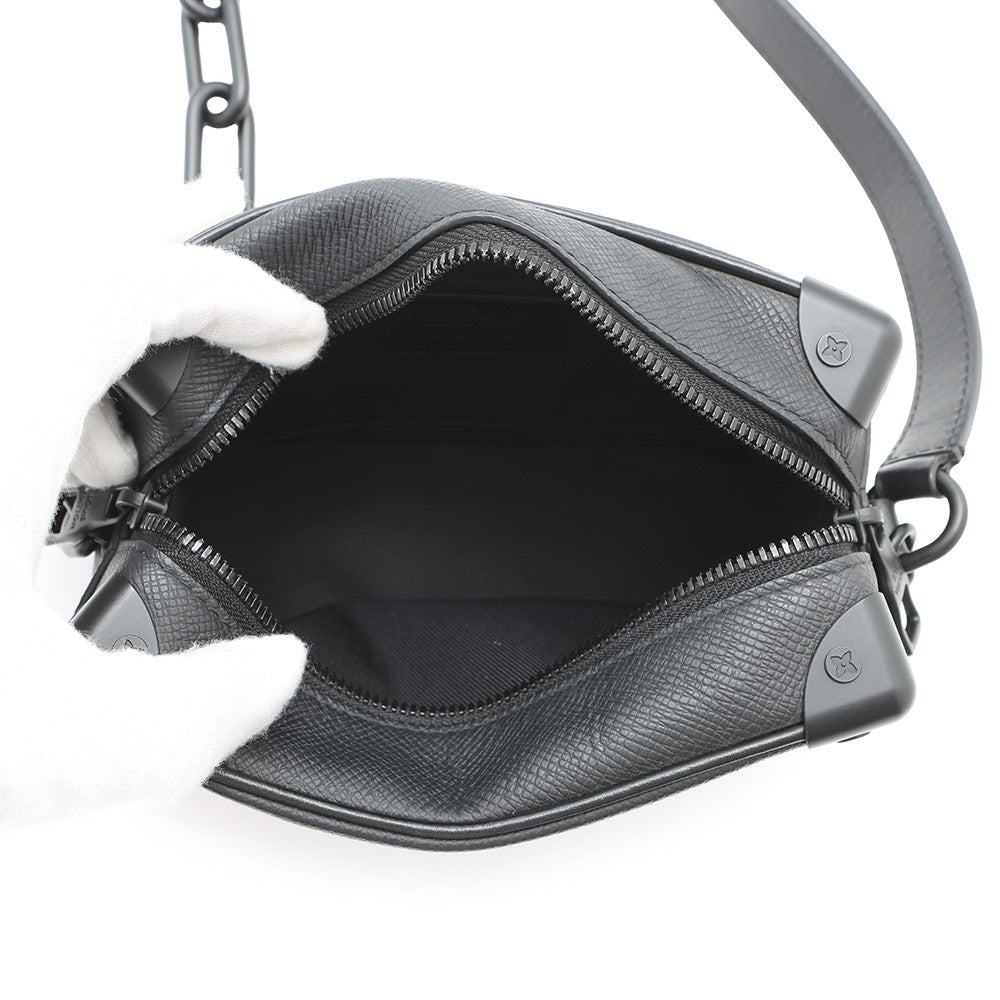 LOUIS VUITTON Mini Soft Trunk Noir/Righe RainbowM30351 Taiga Leather Size Mini