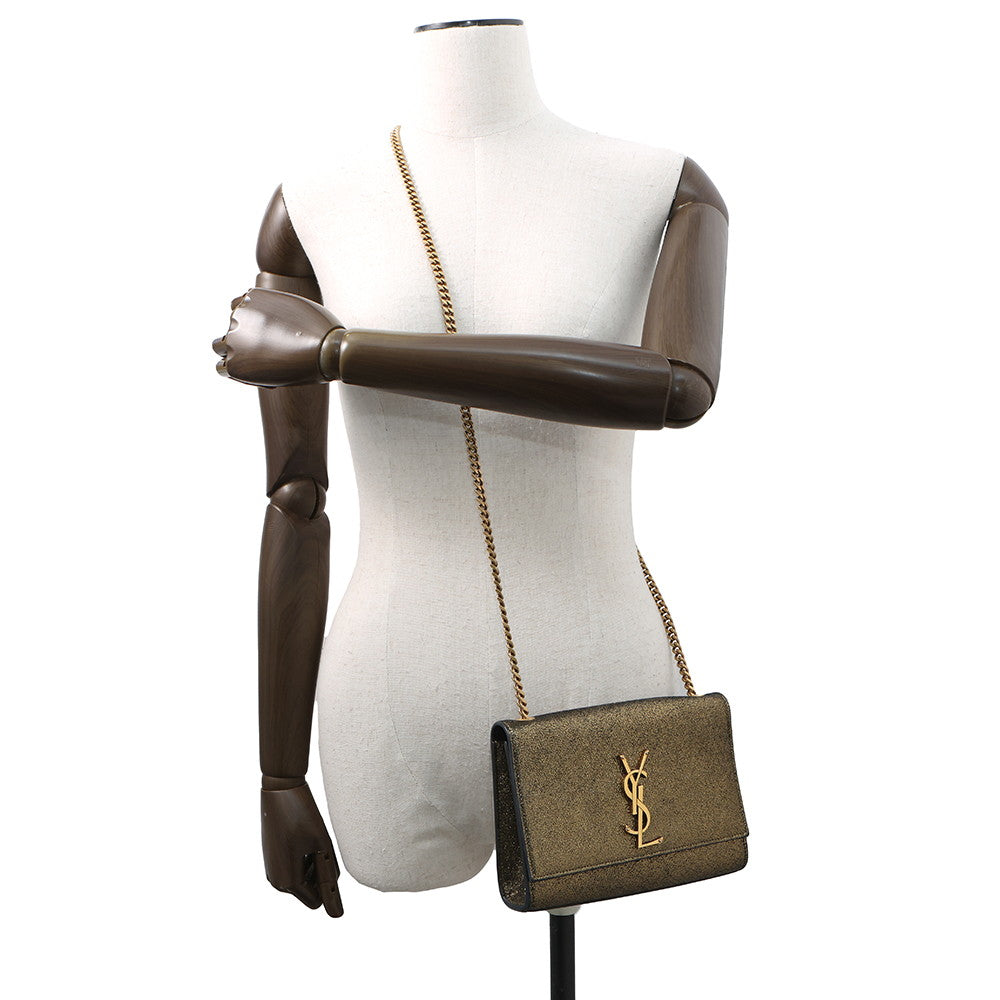 SAINT LAURENT PARIS Kate ChainShoulder Bag Gold469390 Leather