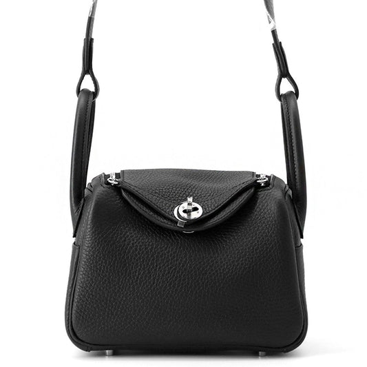 HERMES Lindy Black Taurillon Clemence Size Mini