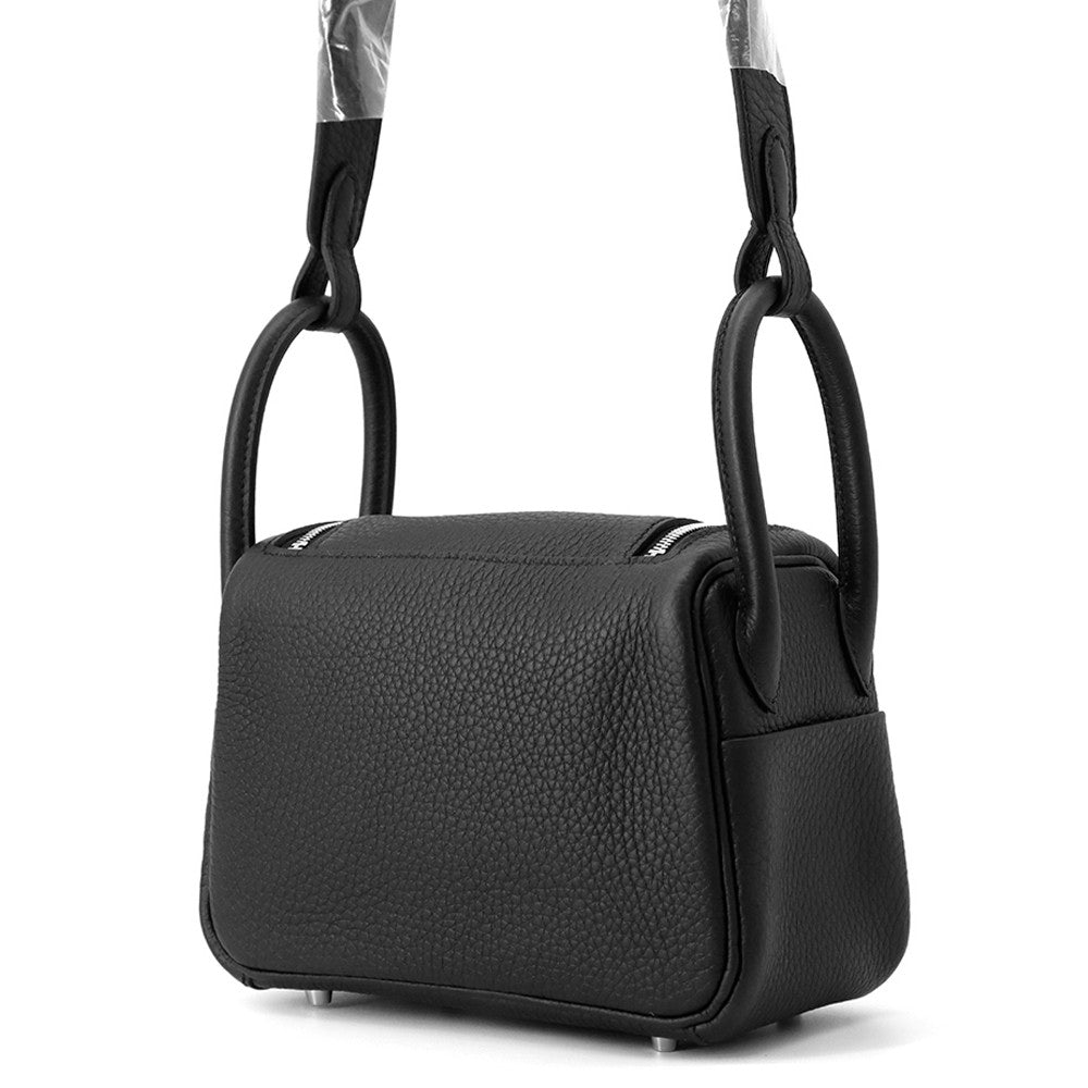 HERMES Lindy Black Taurillon Clemence Size Mini