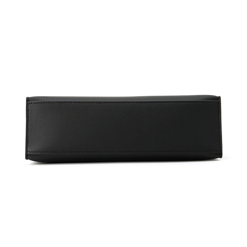 HERMES PochetteKelly Black Swift Leather