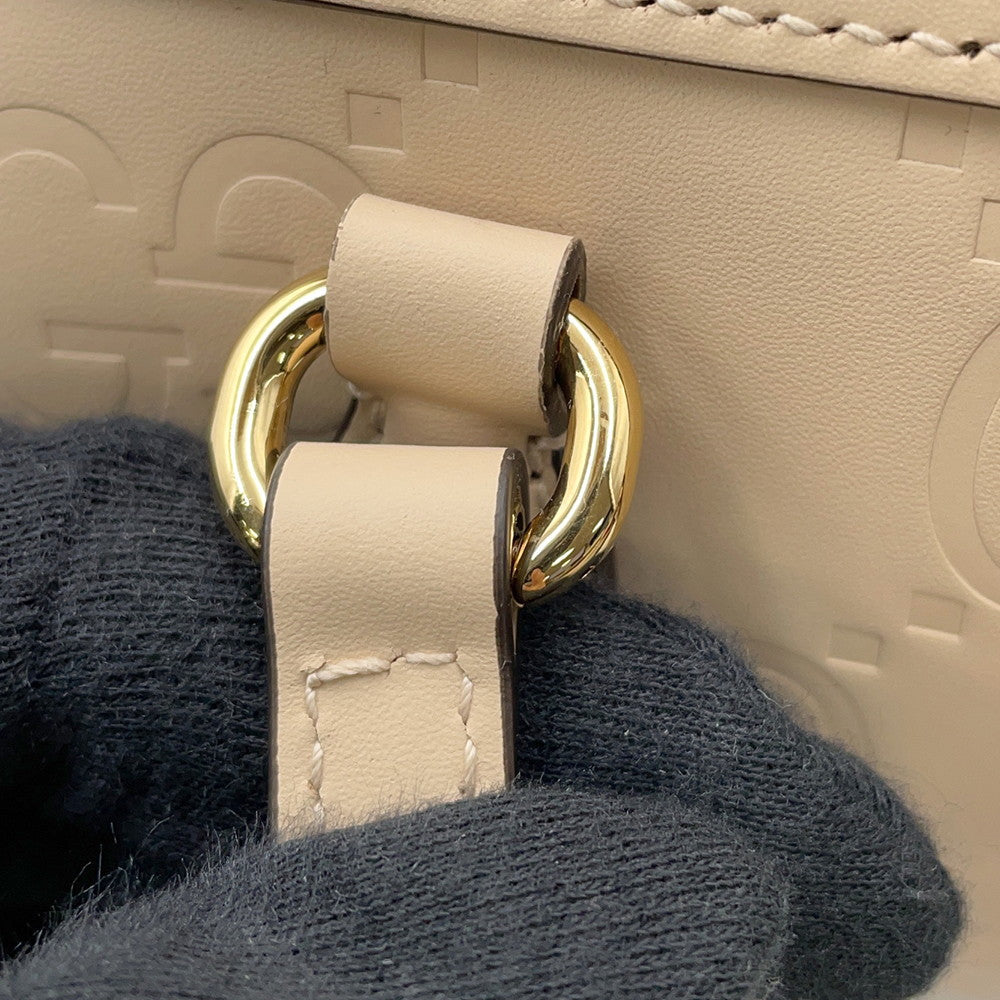 GUCCI GG Super Mini 2WAY Handbag Beige790130 Leather