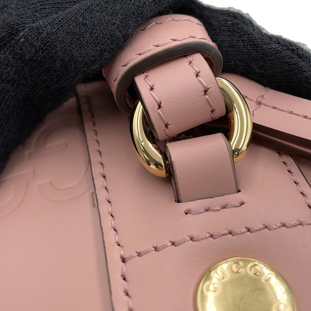 GUCCI GG Super Mini 2WAY Handbag Pink790130 Leather
