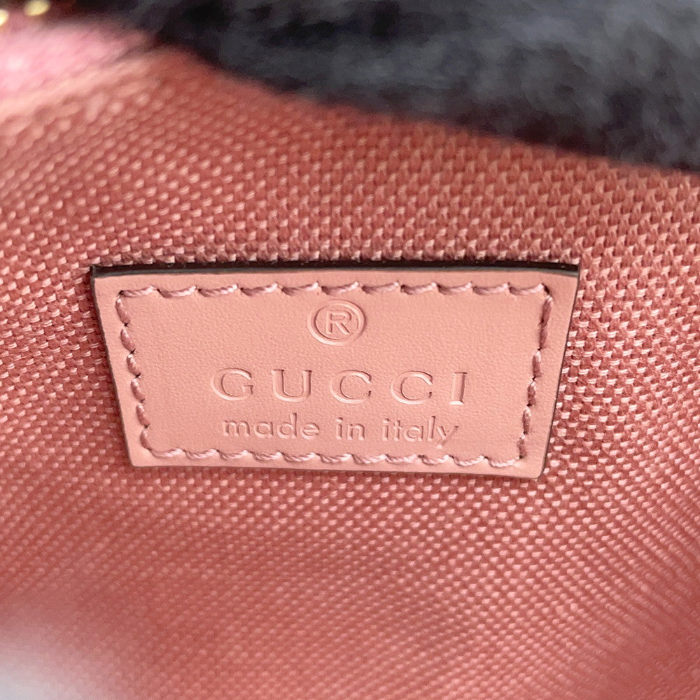 GUCCI GG Super Mini 2WAY Handbag Pink790130 Leather