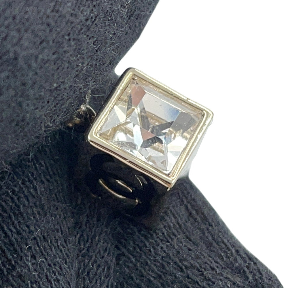 CHANEL Cube Necklace TransparentABE819 Metal strass