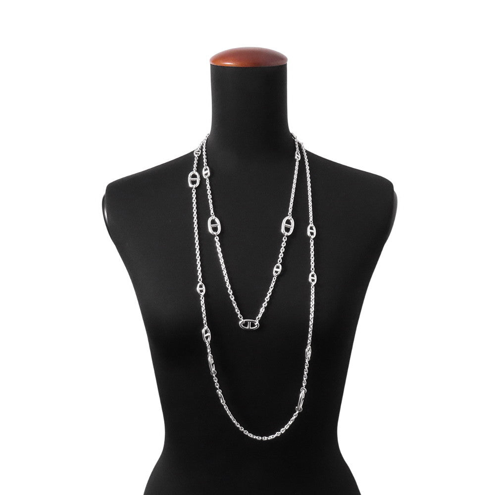 HERMES Chaine d'Ancre Farandole Necklace Size 160 SV925