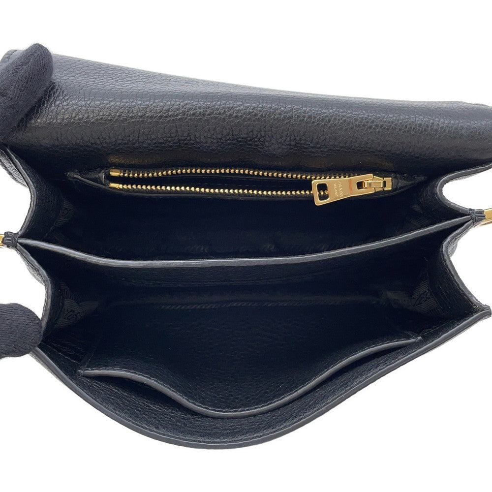 PRADA 2way Shoulder Bag Black1BD102 Leather