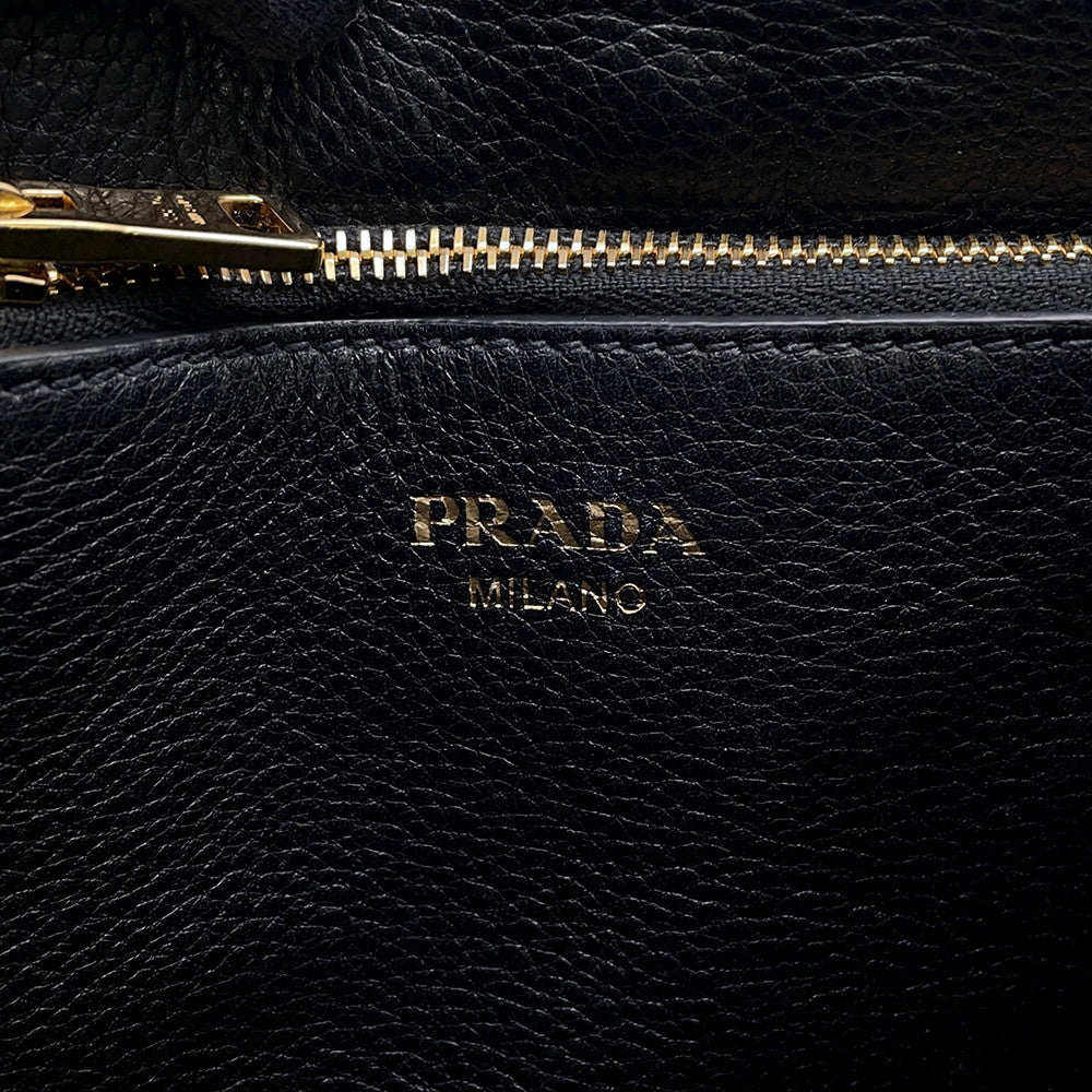 PRADA 2way Shoulder Bag Black1BD102 Leather