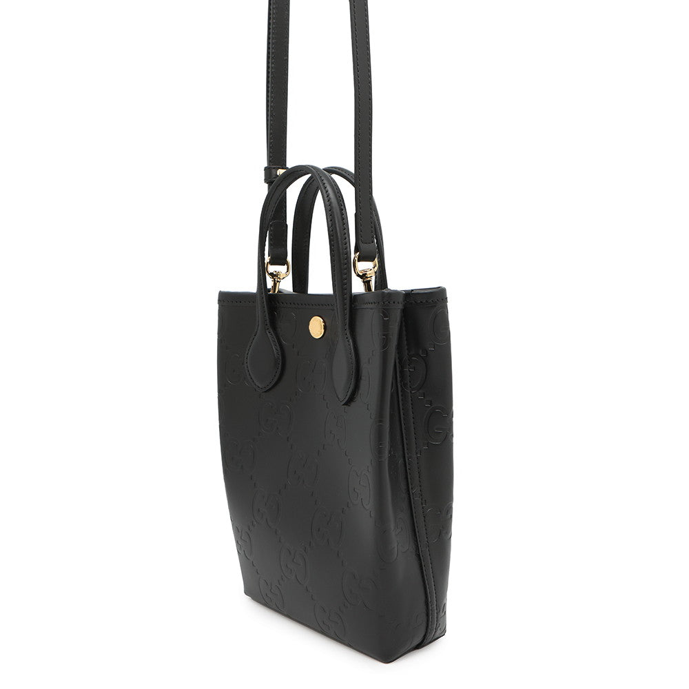 GUCCI GG Super Mini 2WAY Bag Black790133 Leather