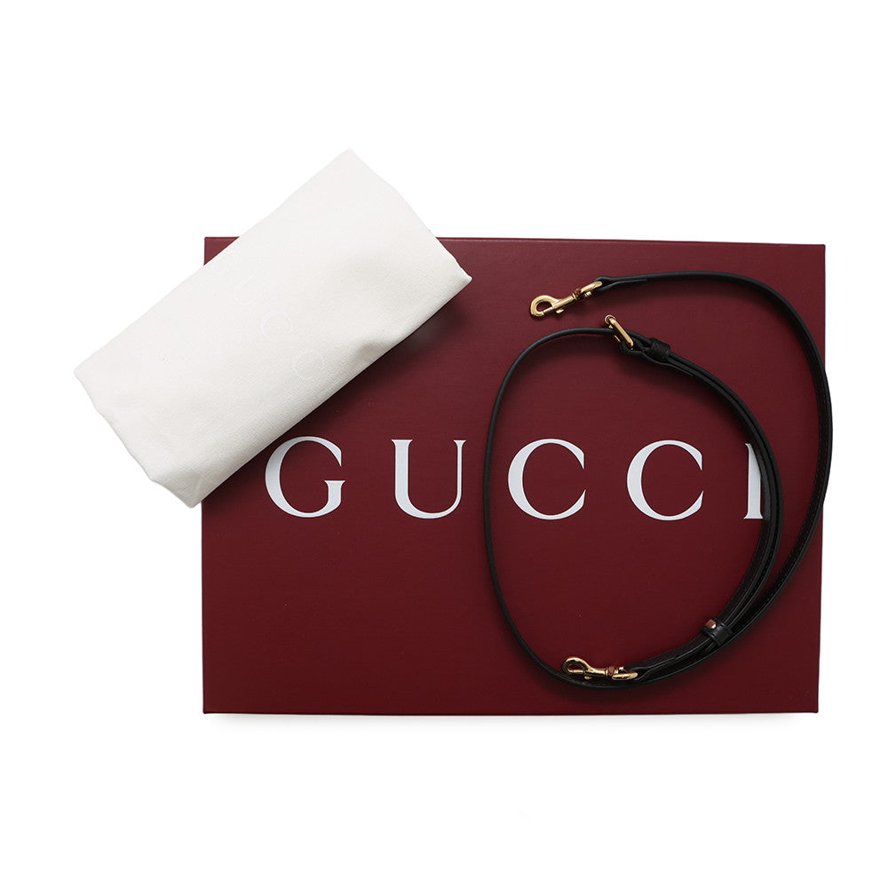 GUCCI GG Super Mini 2WAY Bag Black790133 Leather