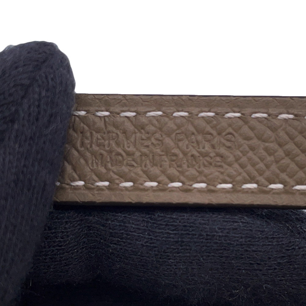 HERMES Constance Mini Reversible Belt Size 70 Black/Etoupe Swift Leather Epsom
