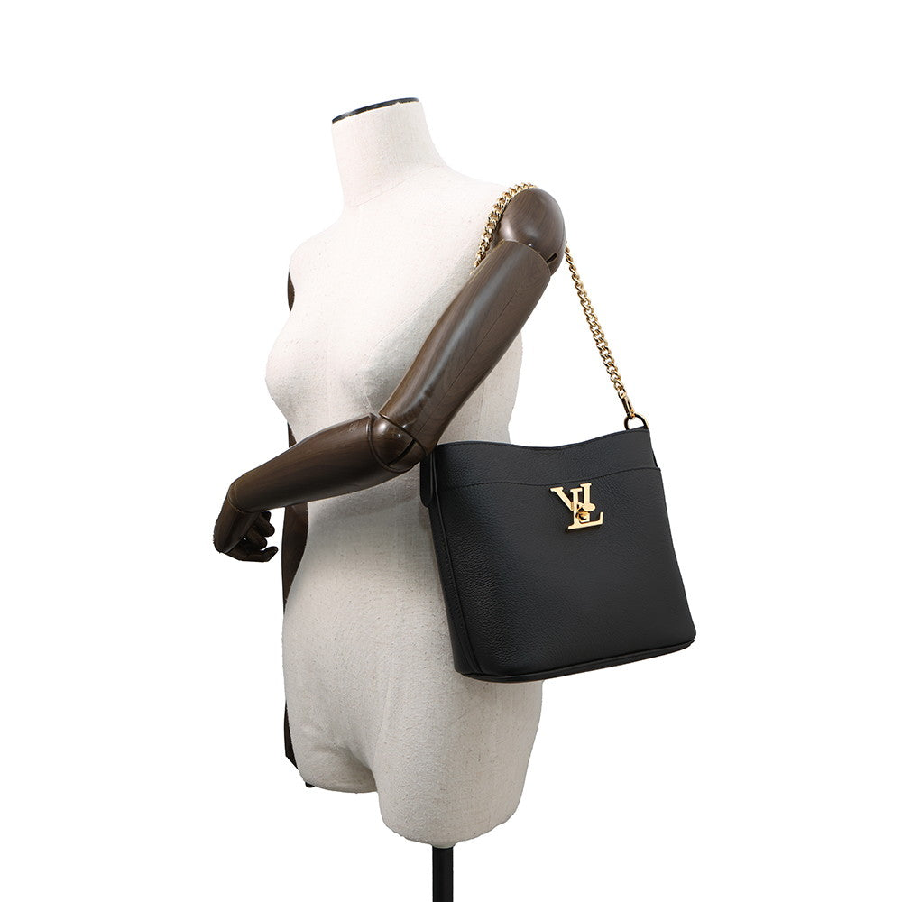 LOUIS VUITTON Padlock & Walk BlackM24006 Grained Calf Leather