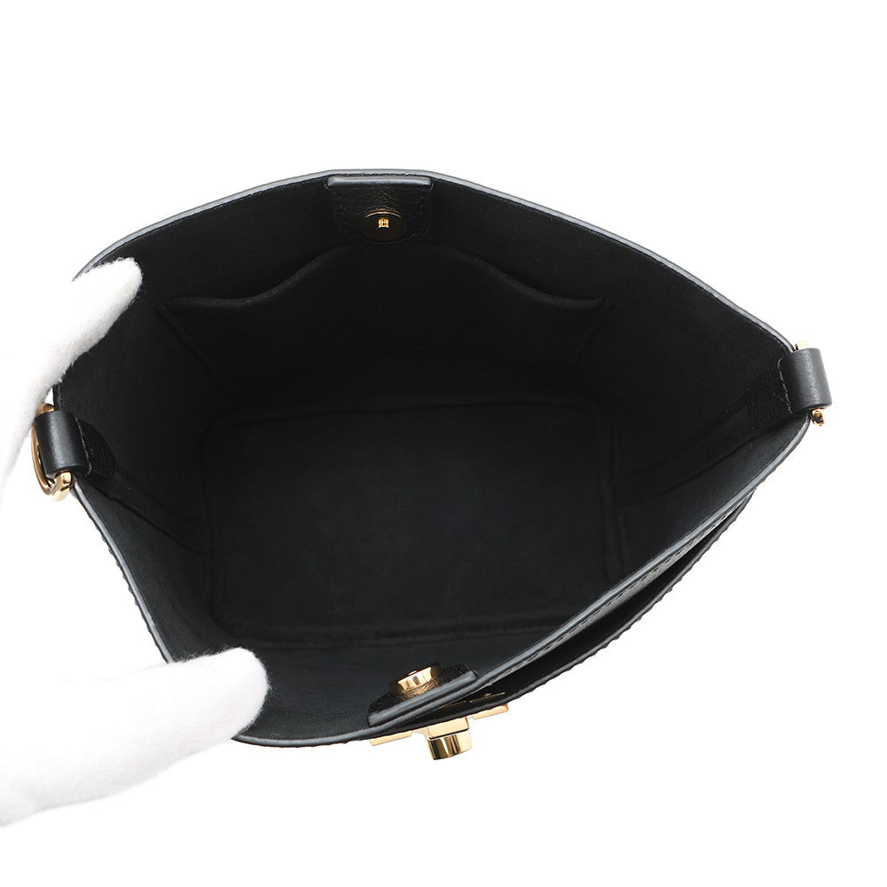 LOUIS VUITTON Padlock & Walk BlackM24006 Grained Calf Leather