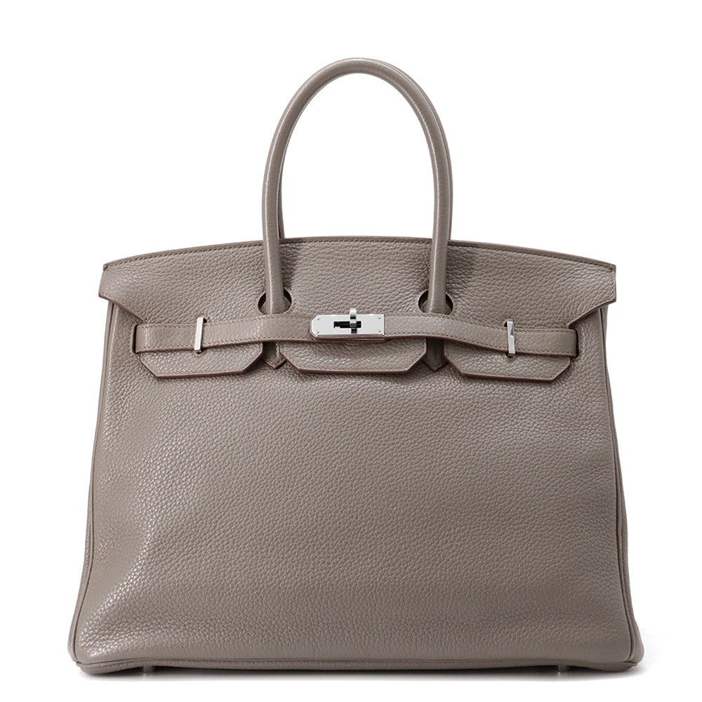 HERMES Birkin Etain Taurillon Clemence Size 35