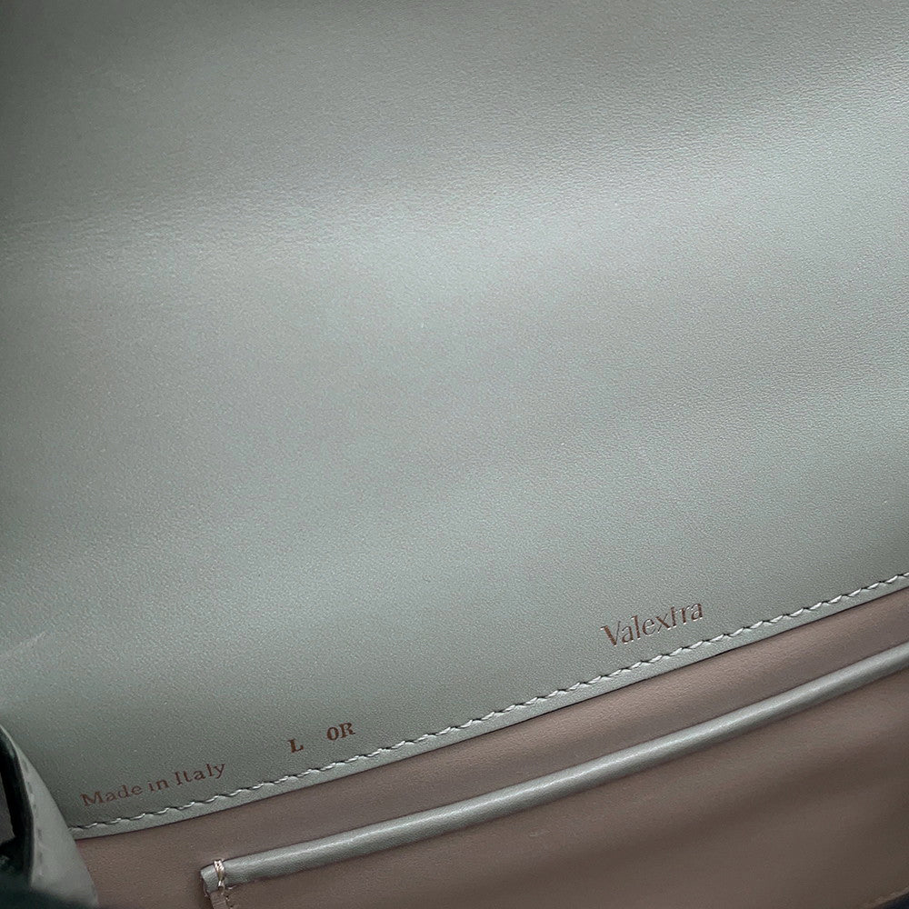 Valextra Valextra Izide Light GrayWBES0036 Calf Leather Size Mini