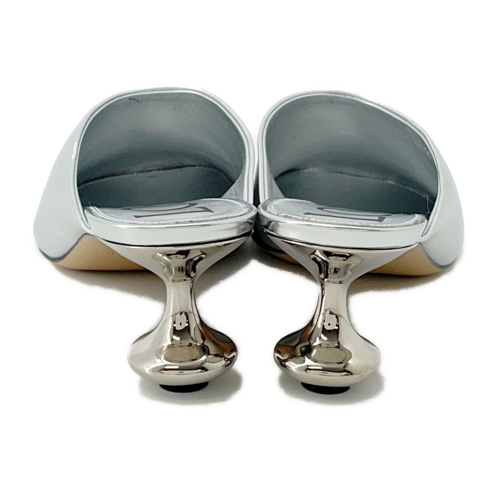 LOEWE Toy Mule SilverLLST379X06 Laminated Lambskin Size 38