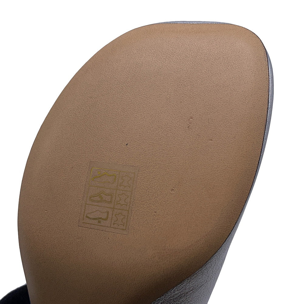 LOEWE Toy Mule SilverLLST379X06 Laminated Lambskin Size 38
