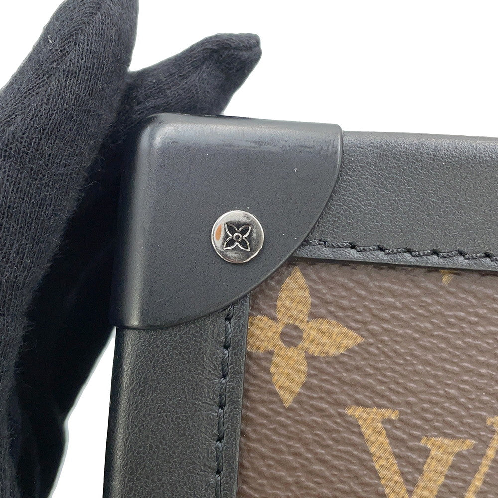 LOUIS VUITTON LV Friend Soft Trunk Virgil Abloh Brown/NoirM45619 Monogram Macassar Canvas