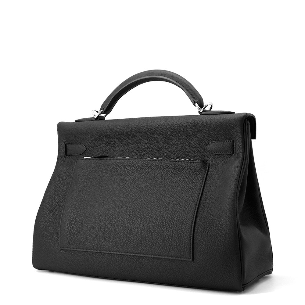HERMES Maxi Kelly Black Togo Leather Size 42