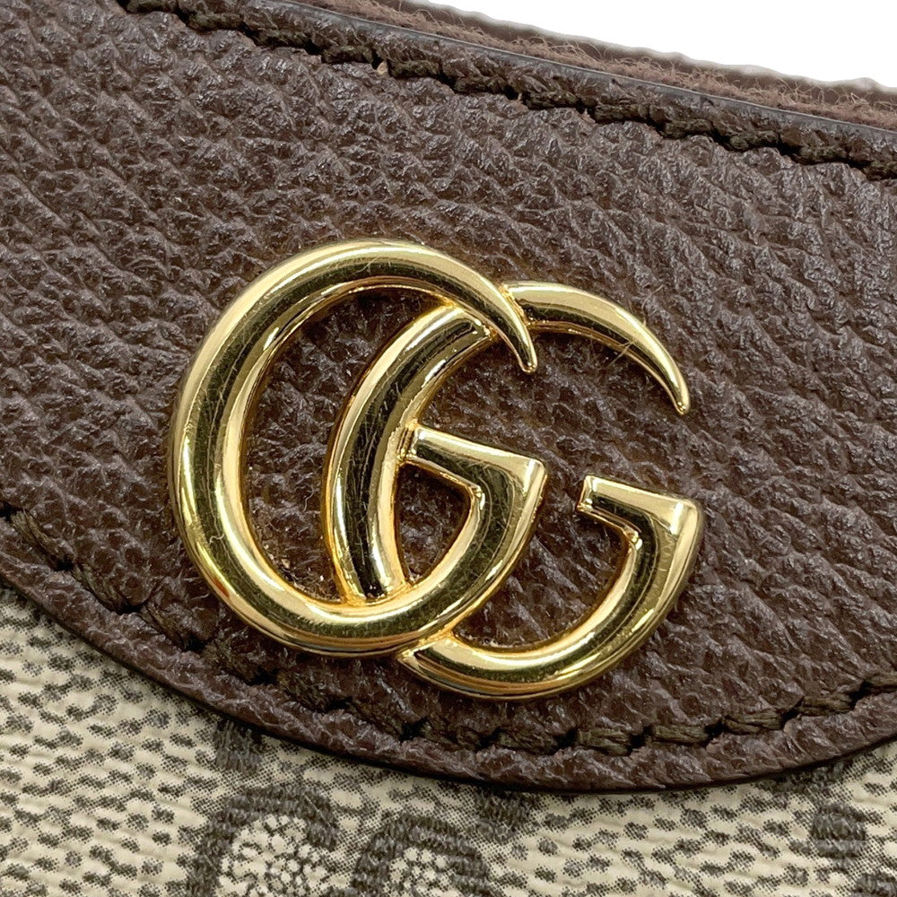 GUCCI GG Supreme Ophidia Shoulder Bag Beige735132 PVC Leather Size Small