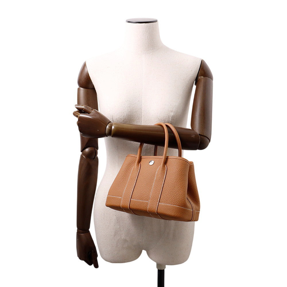 HERMES Neo Garden Gold Negonda Leather Size 23