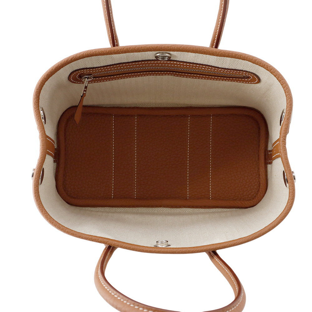 HERMES Neo Garden Gold Negonda Leather Size 23