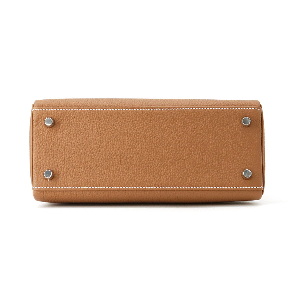 HERMES Kelly Retourne sewing Gold Togo Leather Size 25