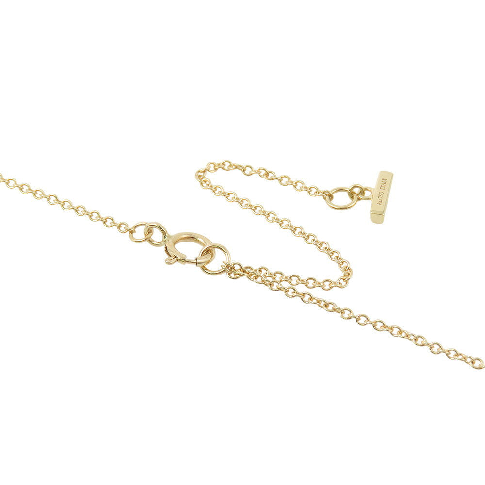 TIFFANY&Co. T-Circle Diamond & Turquoise Necklace 18K Yellow Gold