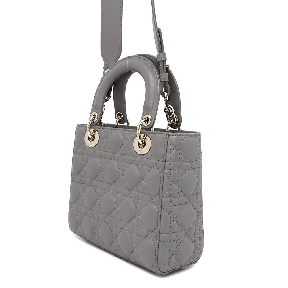 Dior Lady Dior My ABCDior GrayM05380CAL Lambskin Size Small