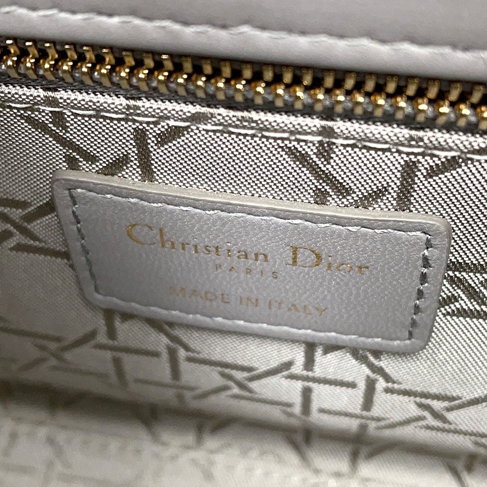 Dior Lady Dior My ABCDior GrayM05380CAL Lambskin Size Small