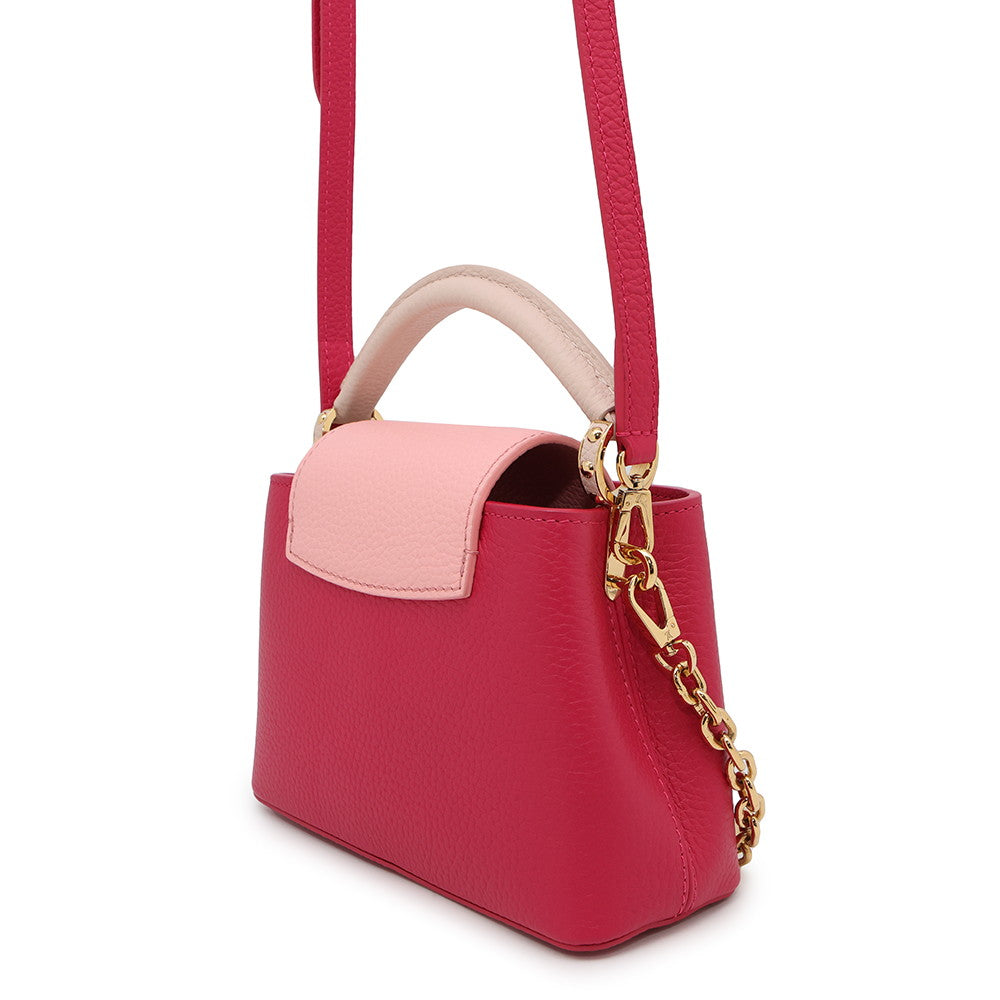 LOUIS VUITTON Capucines PinkM20845 Taurillon Leather Size MINI