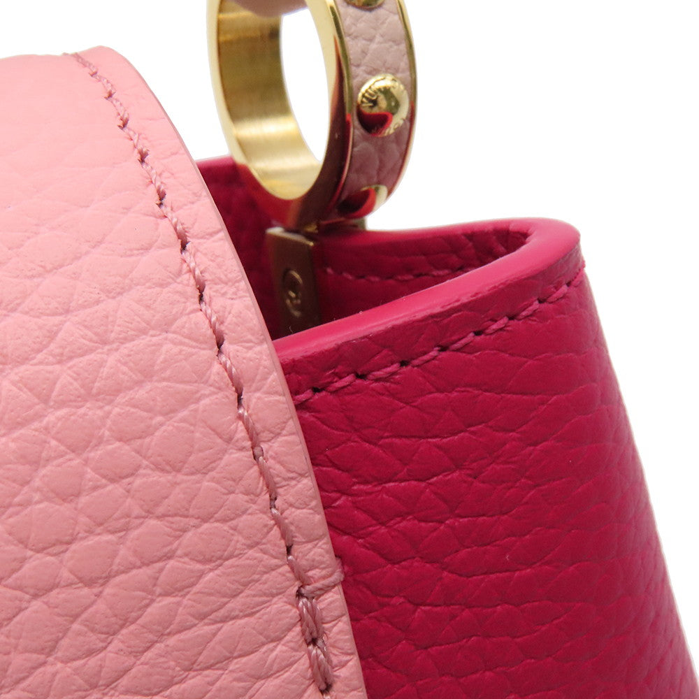 LOUIS VUITTON Capucines PinkM20845 Taurillon Leather Size MINI