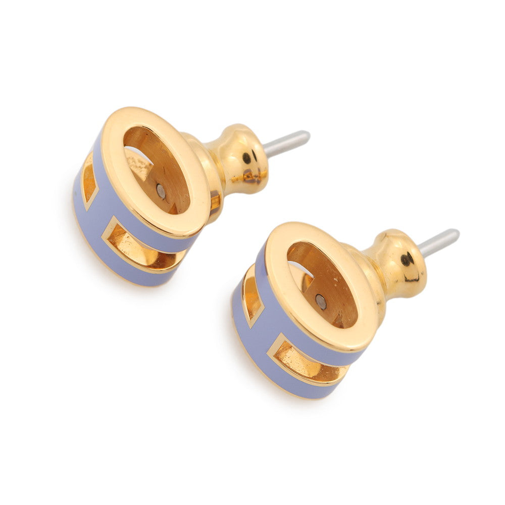 HERMES Pop Ash Earrings Lilas Metal