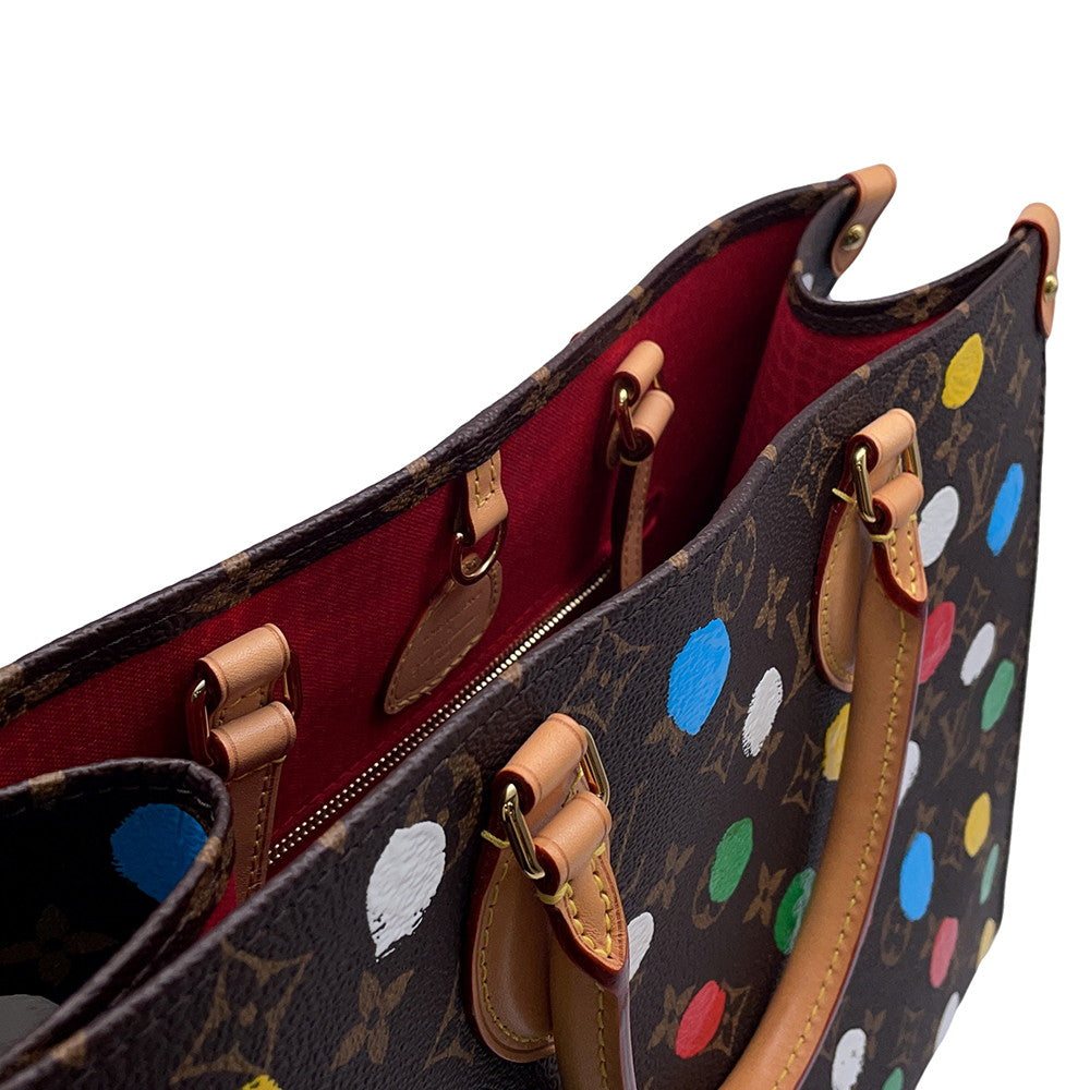 LOUIS VUITTON LVxYK Onthego RedM46379 Monogram Painted Dot Size MM