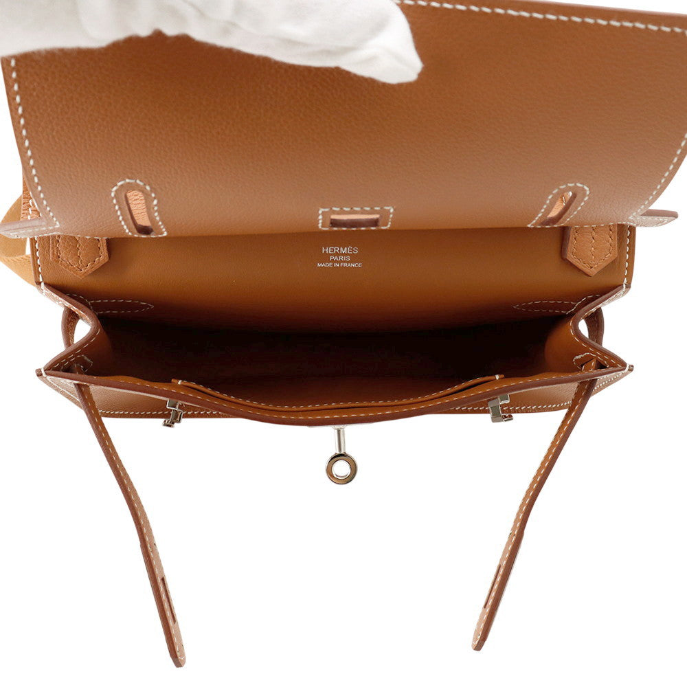 HERMES Jypsiere Gold Evercolor Size Mini