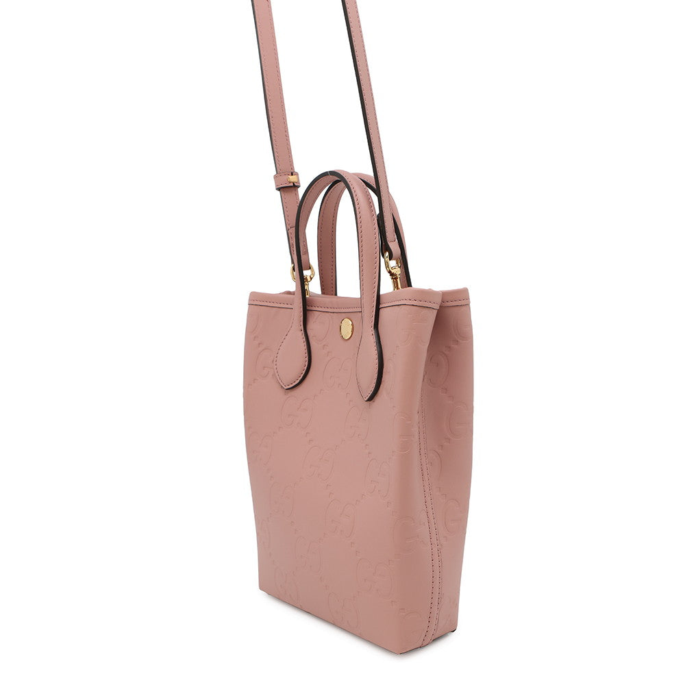 GUCCI 2WAY GG Super Mini Bag Pink790133 Leather